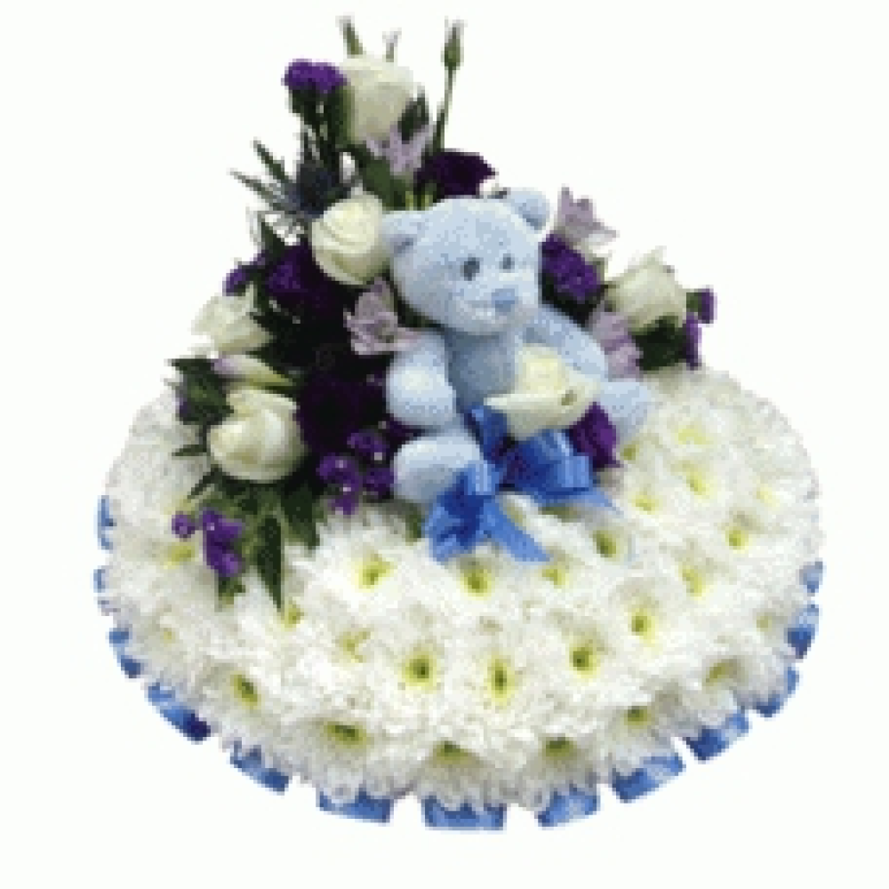 baby boy massed posy pad