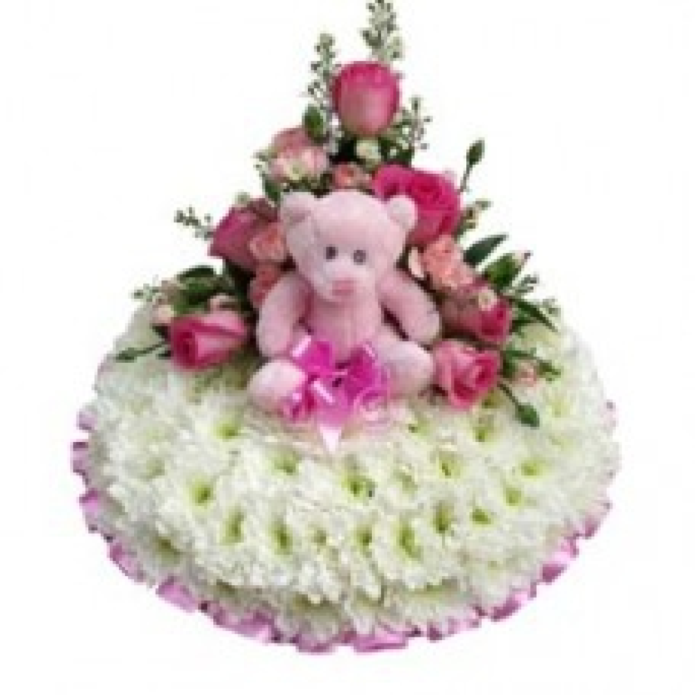 Baby girl massed posy pad