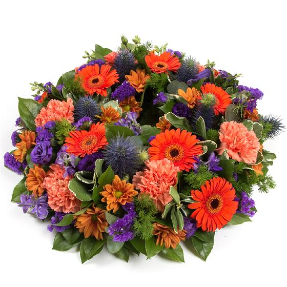 Wreath - Orange & Purple