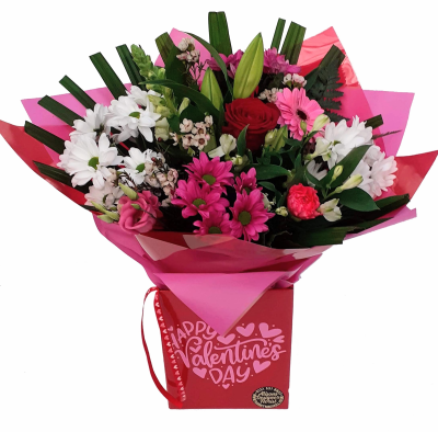 Valentine's Florist Choice Bouquet - Let the our team of florists choose a lovely mix of fresh flowers on this special day. 
Available for delivery by Alison's Designer florist on Valentine's Day.